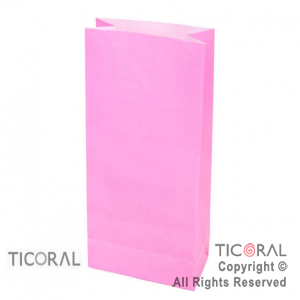 BOLSITA PAPEL COLOR ROSA 12.5X24.5CM x 10