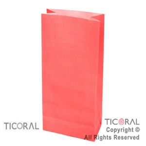 BOLSITA PAPEL COLOR ROJO 12.5X24.5CM x 10