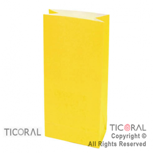 BOLSITA PAPEL COLOR AMARILLO 12.5X24.5CM x 10