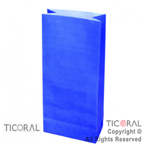 BOLSITA PAPEL COLOR AZUL 12.5X24.5CM x 10