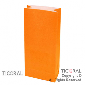BOLSITA PAPEL COLOR NARANJA 12.5X24.5CM x 10