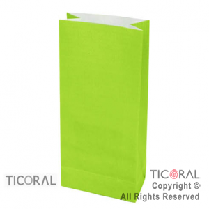 BOLSITA PAPEL COLOR VERDE MANZANA 12.5X24.5CM X10