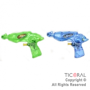PISTOLA LANZA AGUA 18 CM X 12 CM X 3 CM TRANSPARENTE x 1