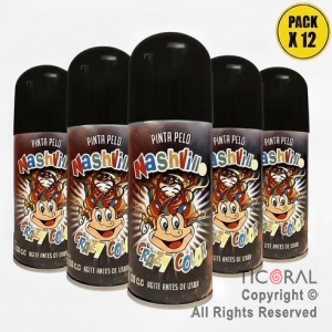 PINTA PELO NASHVILLE EN AEROSOL NEGRO X 80 GR x 12