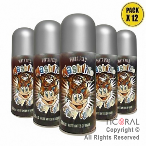 PINTA PELO NASHVILLE EN AEROSOL PLATA X 80 GR x 12