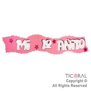 CARTEL FAJA MI PRIMER A�ITO ROSA GOMA EVA x 1