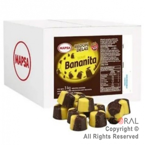 BOMBON REDONDELAS BANANITA CAJA X 3KG MAPSA