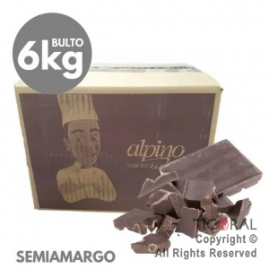 CHOCOLATE ALPINO LODISER  GRANEL BOX SEMIAMARGO X 6 KG BAR01P