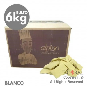 CHOCOLATE ALPINO LODISER GRANEL BOX BLANCO X 6 KG BAR03P