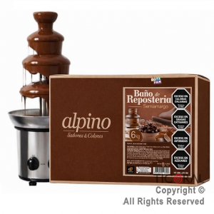 CHOCOLATE ALPINO LODISER PARA CASCADA SEMIAMARGO  6 KG (6 X 1 KG) BAR01A