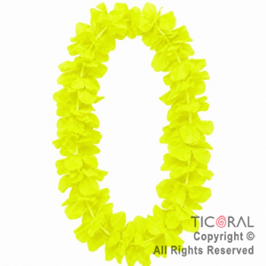 COLLAR HAWAIANO COLOR AMARILLO FLUO x 12