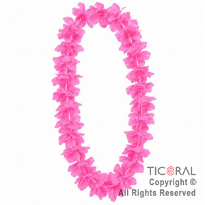 COLLAR HAWAIANO COLOR ROSA FLUO x 12