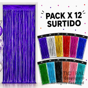 CORTINA METALIZADA LINEA ECONOMICA SURTIDO 2MT X 1MT x 12