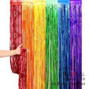 CORTINA METALIZADA MULTICOLOR 2MT X 1MT x 1