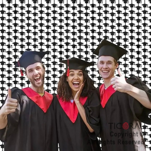 CORTINA EGRESADO GRADUACION NEGRO 2 MT X 1MT
