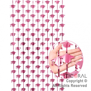 CORTINA EGRESADO GRADUACION METALIZADA ROSA 2 MT X 1MT