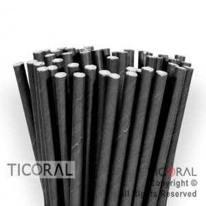 SORBETE POLIPAPEL COLOR NEGRO PAQ x 20 UNIDADES