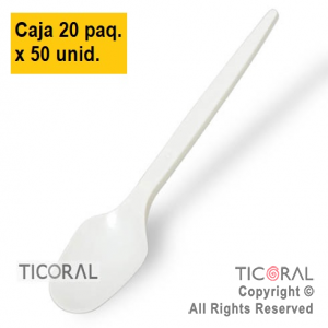CUCHARA SUNDAE KV BLANCA 20 X 50 UNIDADES