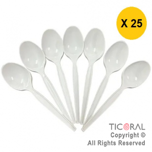 CUCHARA SOPERA KV BLANCA X 25 UNIDADES