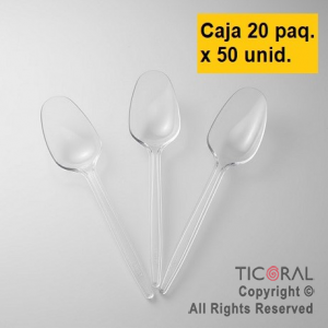 CUCHARA POSTRE KV CRISTAL 20 X 50 UNIDADES