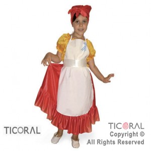 DISFRAZ LAVANDERA /MAZAMORRERA NI�A CAND TALLE 4  x 1