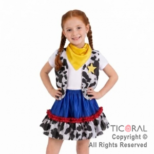 SET DE VAQUERA (CHALECO POLLERA Y PA�UELO) CR T.1
