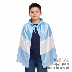 CAPA BANDERA DE ARGENTINA CON CAPUCHA TALLE UNICO NI�O