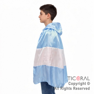 CAPA BANDERA DE ARGENTINA CON CAPUCHA TALLE UNICO NI�O
