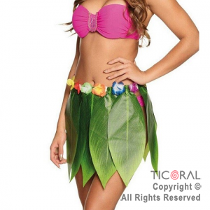 POLLERA HAWAIANA HOJAS LILO x 1