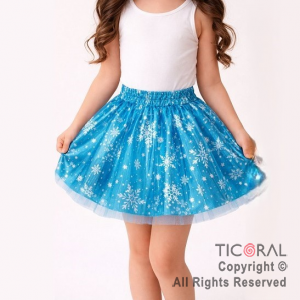 POLLERA TUTU INFANTIL FROZEN DE 30 CM DE LARGO
