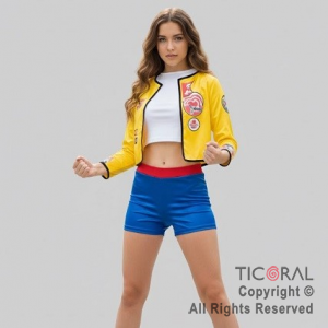 DISFRAZ GUERRERAS K POP RUMY CHAQUETA AMARILLA ADULTO x 1