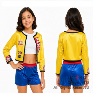 DISFRAZ GUERRERAS K POP RUMY CHAQUETA AMARILLA ADULTO