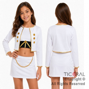 DISFRAZ GUERRERAS K POP ZOEY MIRA CHAQUETA BLANCA TALLE 3