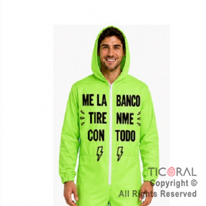 MAMELUCO VERDE FLUO ADULTO L / XXL