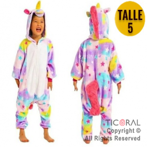 PIJAMA DISFRAZ UNICORNIO INFANTIL TALLE 5 x 1