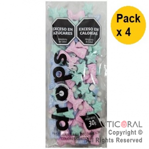 DROPS MIX SIRENAS 35 GR x 4 PAQUETES