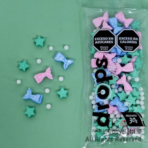 DROPS MIX SIRENAS 35 GR x 4 PAQUETES
