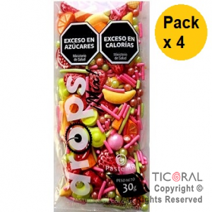 DROPS MIX FRUTAL 35 GR x 4 PAQUETES