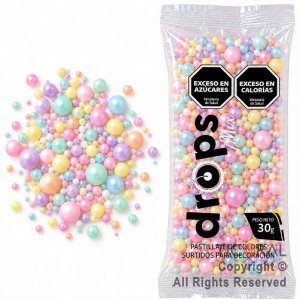 DROPS MIX PERLAS PASTEL PERLADO 35 GR x 4 PAQUETES