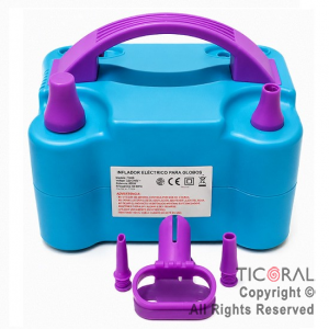 INFLADOR DE GLOBOS ELECTRICO DOBLE PICO COMPRESOR GLOBOX