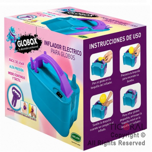 INFLADOR DE GLOBOS ELECTRICO DOBLE PICO COMPRESOR GLOBOX