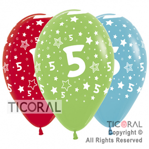 GLOBO SEMPERTEX R12 INF METAL SURTIDO NUMERO 5 x 50