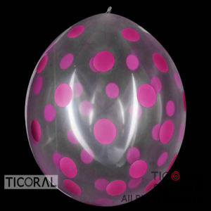 PI�ATA S R36 INF CR TRANSPARENTE PUNTOS FUCSIA x 1