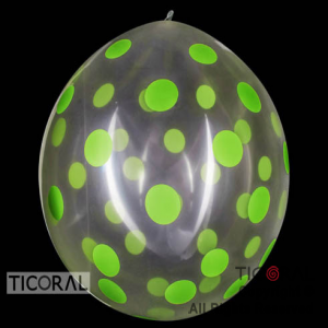 PI�ATA S R36 INF CR TRANSPARENTE PUNTOS VERDE LIMA x 1