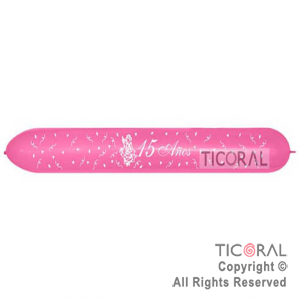 GLOBO SEMPERTEX 660 LOL FASHION 15 A�OS FUCSIA 1C x 5