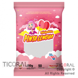 CHUPETIN CORAZON PINTA LENGUA X 50 UNIDADES x 1