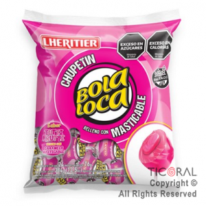 CHUPETIN BOLALOCA TUTTI FRUTTI X 24 UNIDADES (16GR C/U)  X 1