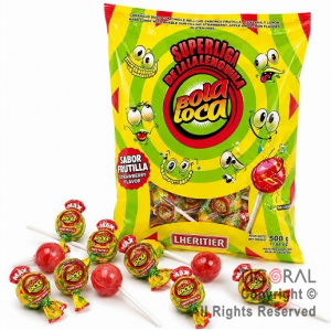CHUPETIN BOLALOCA MAX FRUTILLA X 24 UNIDADES (16GR C/U)  X 1