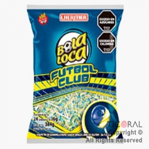 CHUPETIN BOLALOCA FUTBOL BOCA X 24 UNIDADES (16GR C/U)  X 1