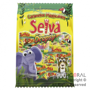 CARAMELOS MASTICABLES DROPSY SELVA X 700 GR (100 UNIDADES)